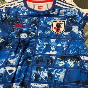 Adidas Blue Anime Graphic Soccer Tee
